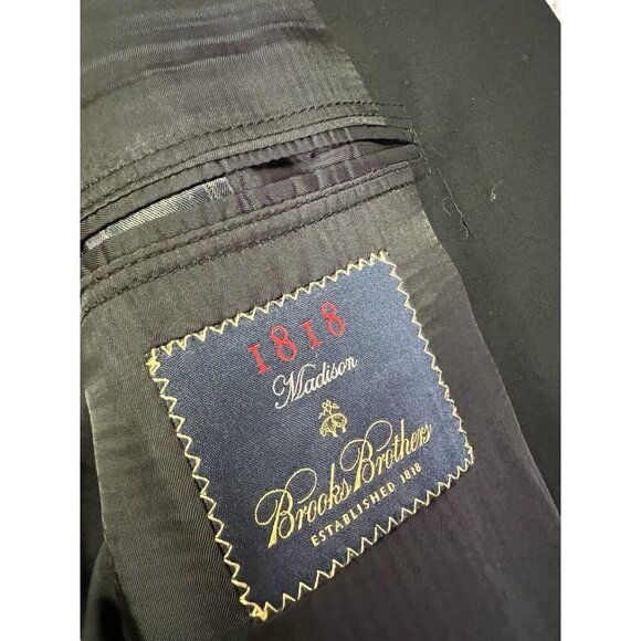 Brooks Brothers 1818 Madison Dark Navy Blazer Loro Piana Wool 43R Classic - Picture 6 of 16